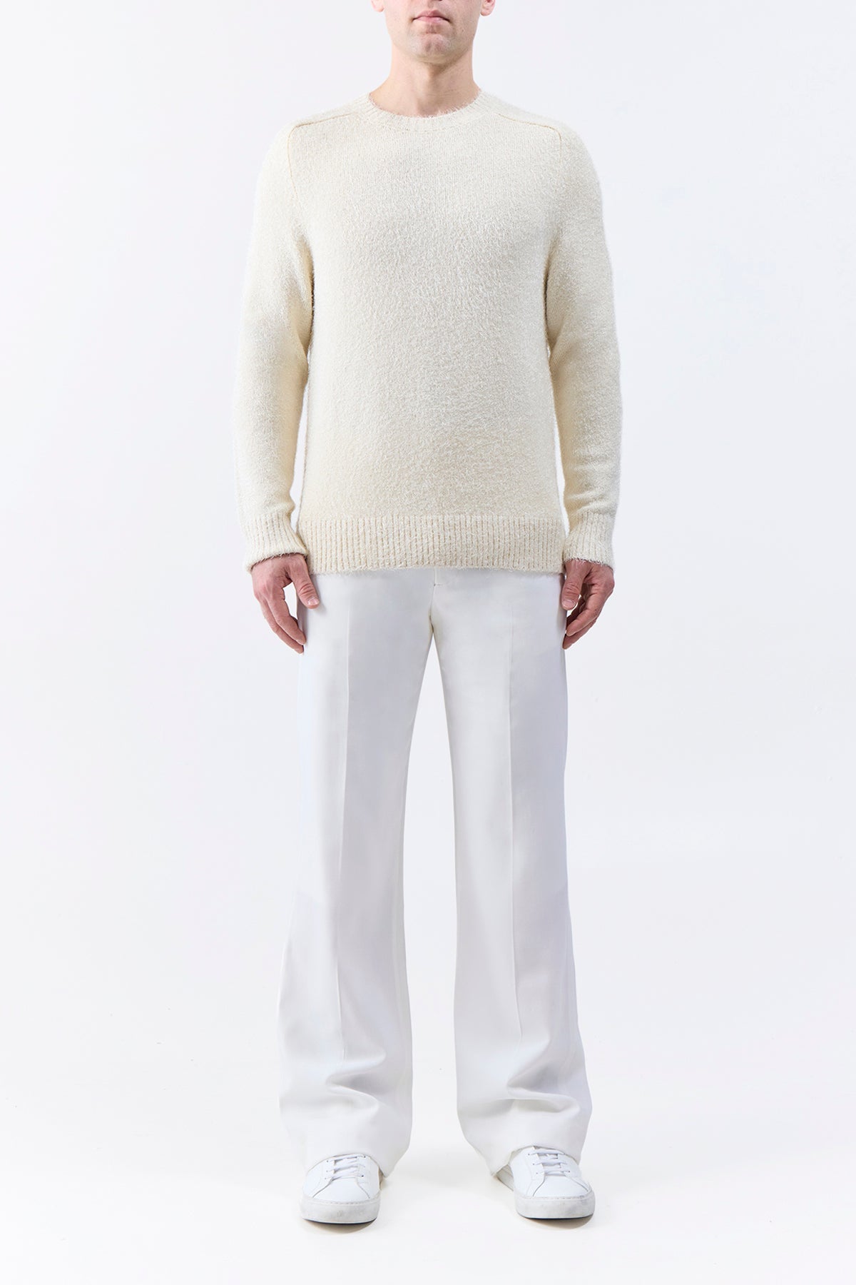 Ivory / Pull col rond Shorehan en soie et cachemire - Ivory
