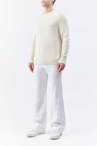 Ivory / Pull col rond Shorehan en soie et cachemire - Ivory