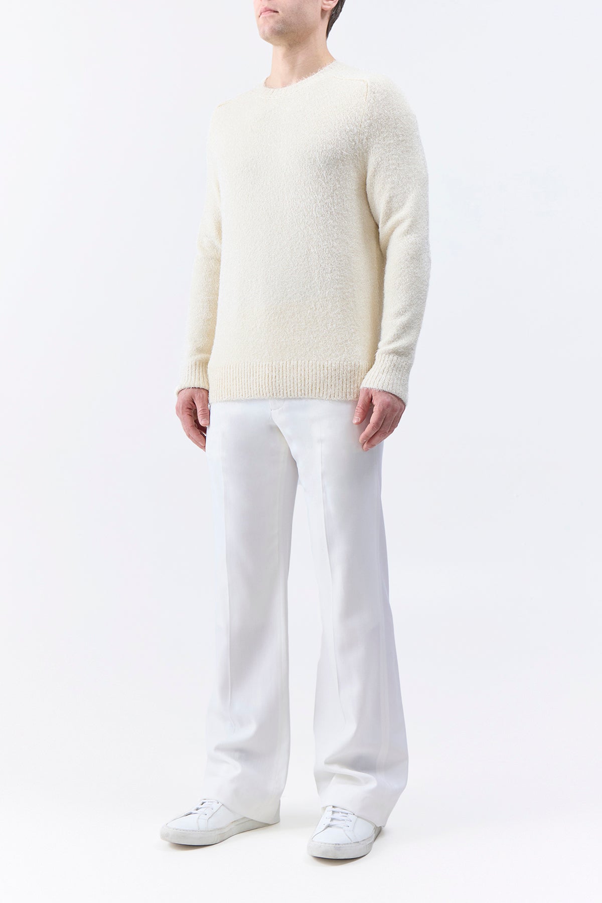 Ivory / Pull col rond Shorehan en soie et cachemire - Ivory