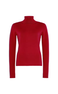 Scarlet Red / Pull à col roulé May en laine - Scarlet Red