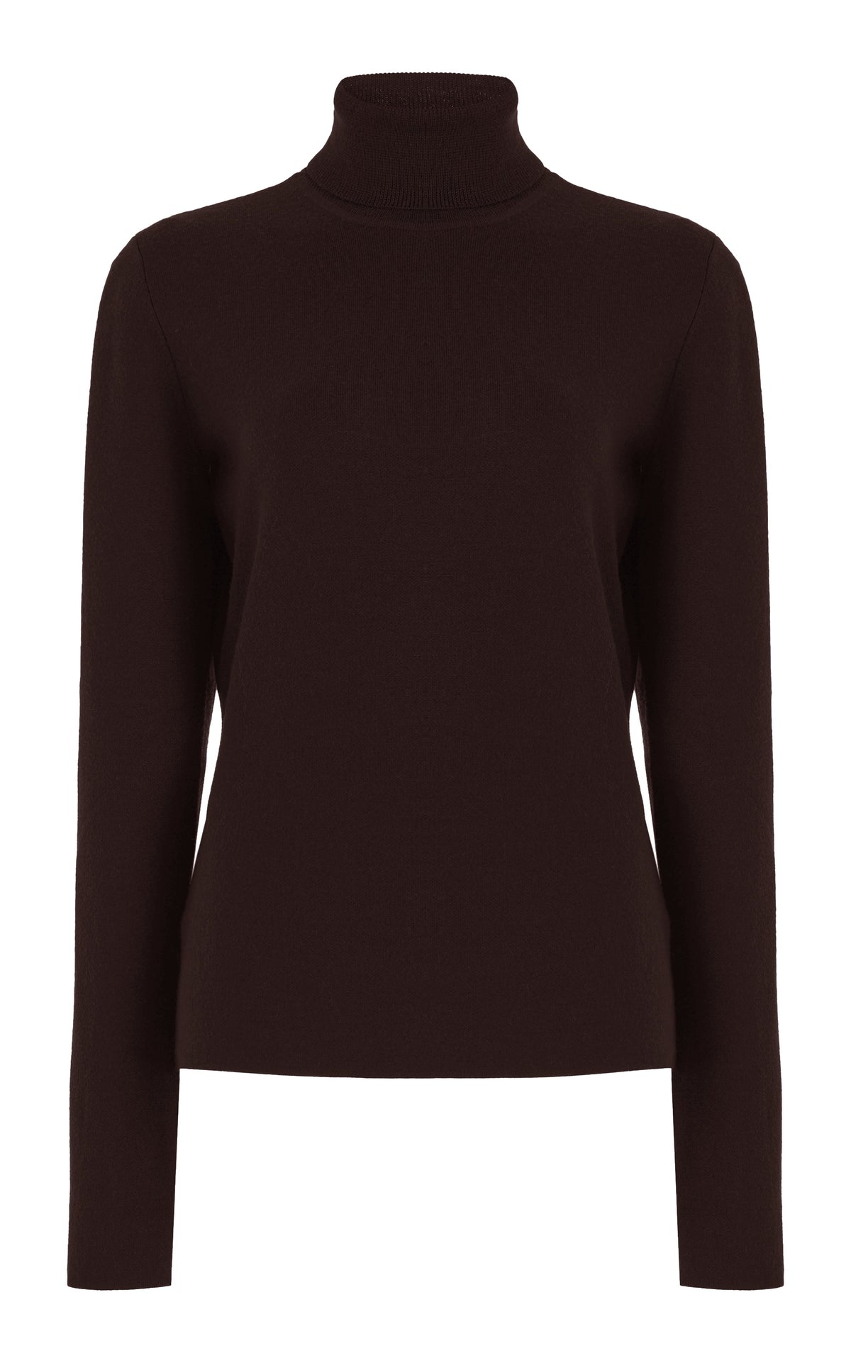 May Turtleneck en chocolat wanaka mérinos cachemire