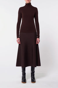 May Turtleneck en chocolat wanaka mérinos cachemire