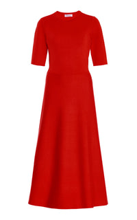 Scarlet Red / Robe Seymore en laine - Scarlet Red