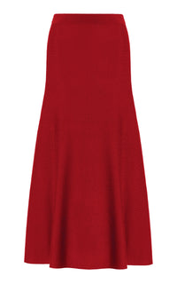 Freddie Skirt en rouge écarlate wanaka mérinos cachemire