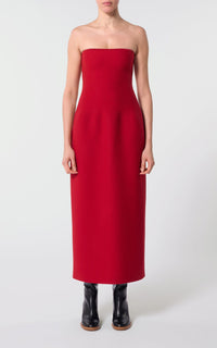 Scarlet Red / Robe Immanuel en laine - Scarlet Red