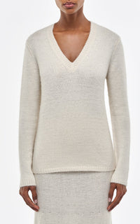 Ivory / Pull Isiah en cachemire - Ivory