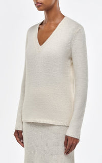 Ivory / Pull Isiah en cachemire - Ivory