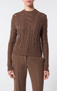 Anthea Sweater en chocolat multicolore wes