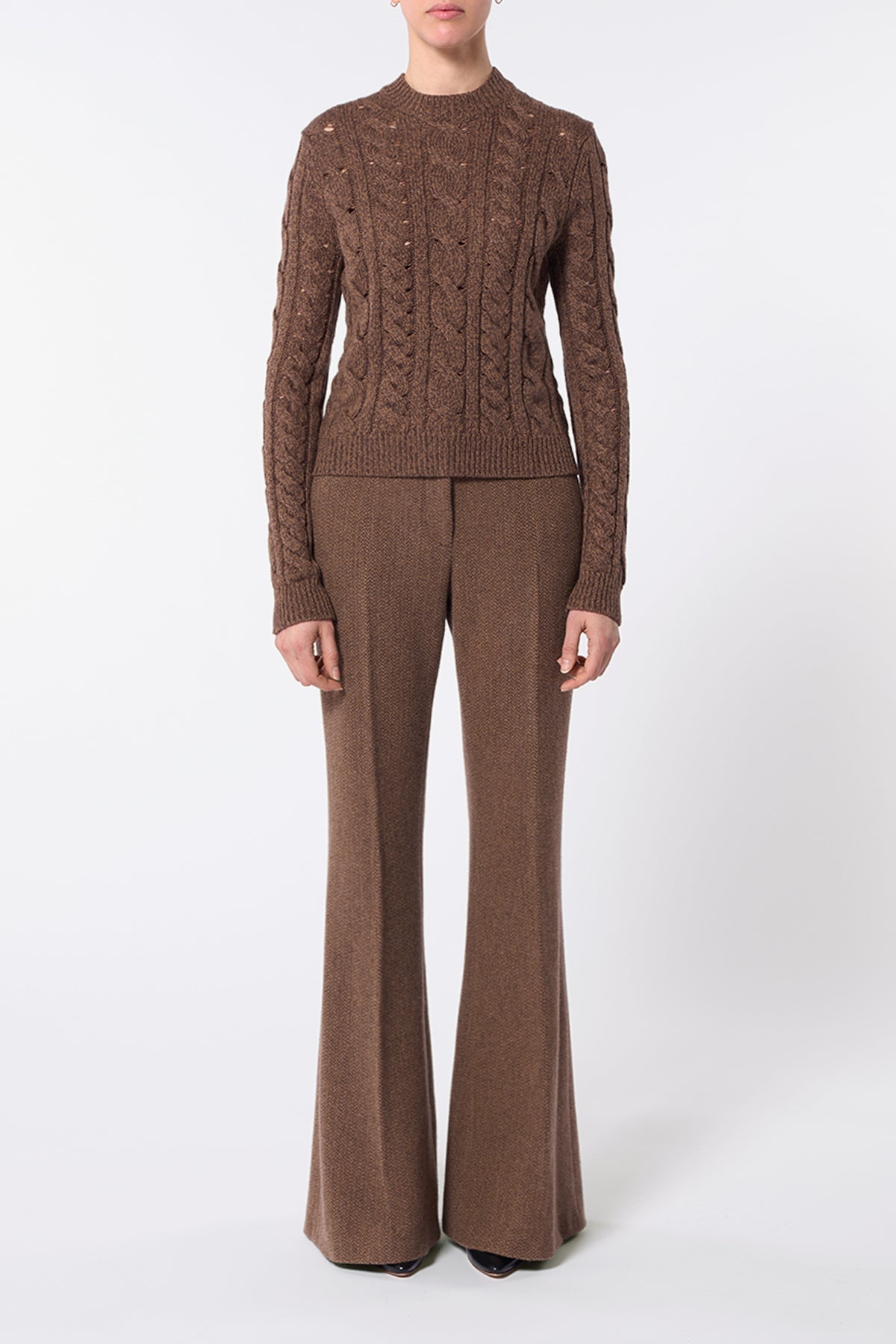 Chocolate Multi / Pull Anthea en cachemire - Chocolate Multi