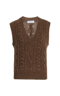 Chocolate Multi / Top Selsey en cachemire - Chocolate Multi