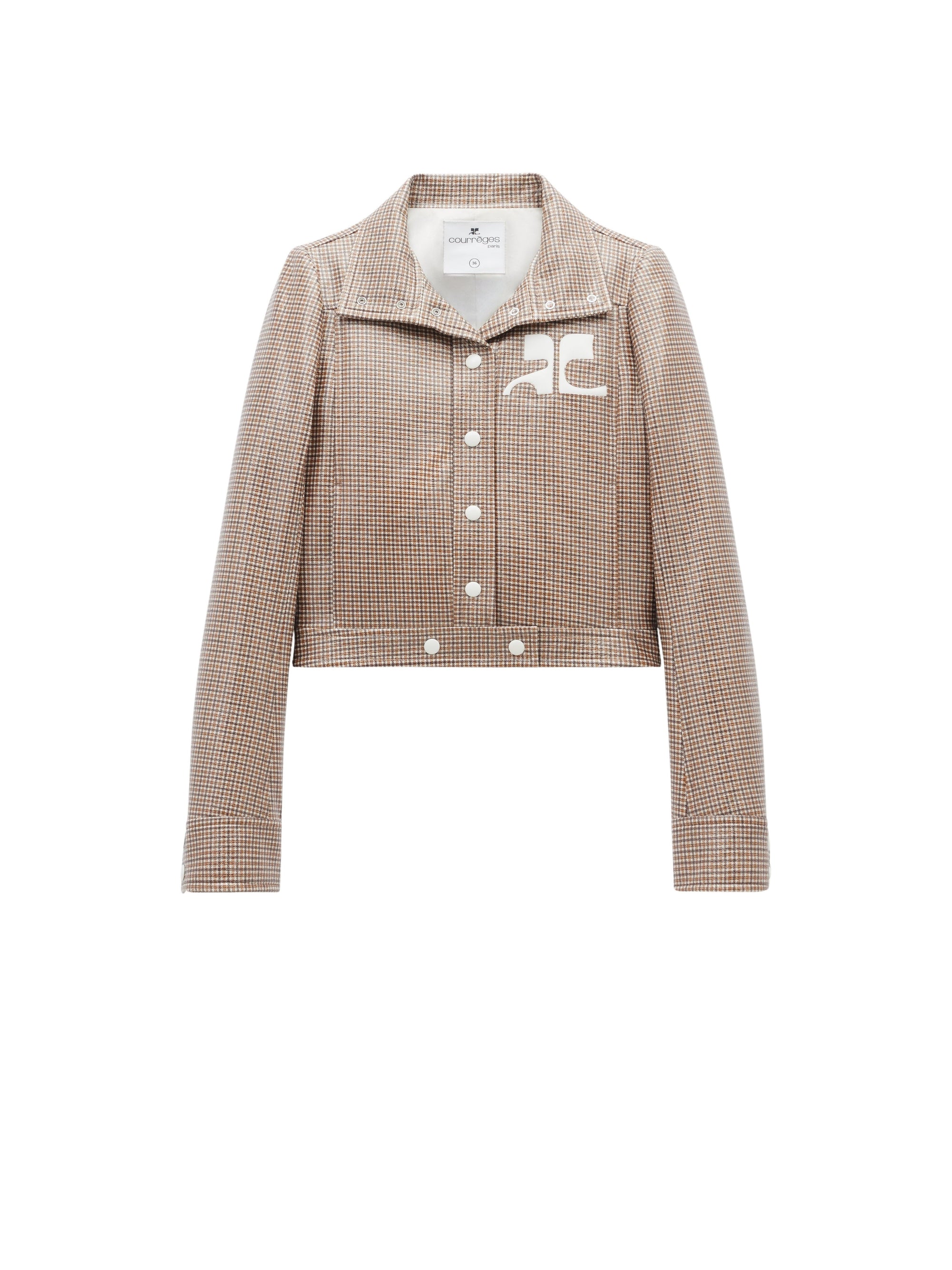BROWN / WHITE Veste vinyle Réedition à carreaux