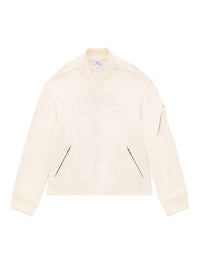 Veste teddy baseball en laine - Oatmeal