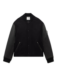 Veste teddy baseball en laine - Black