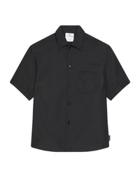 Chemise patineuse rétro en sergé - Black