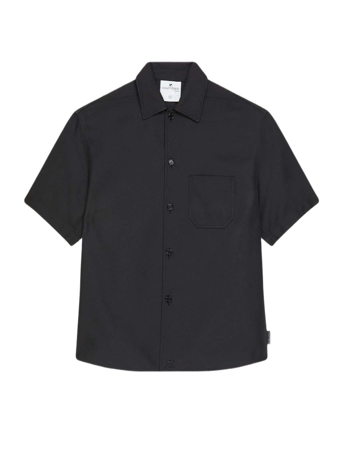 Chemise patineuse rétro en sergé - Black