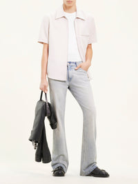 PRIX MARQUE : 110 / CHEMISE ZIPPÉE EN TWILL