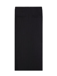 Heritage long wool skirt - Black & White
