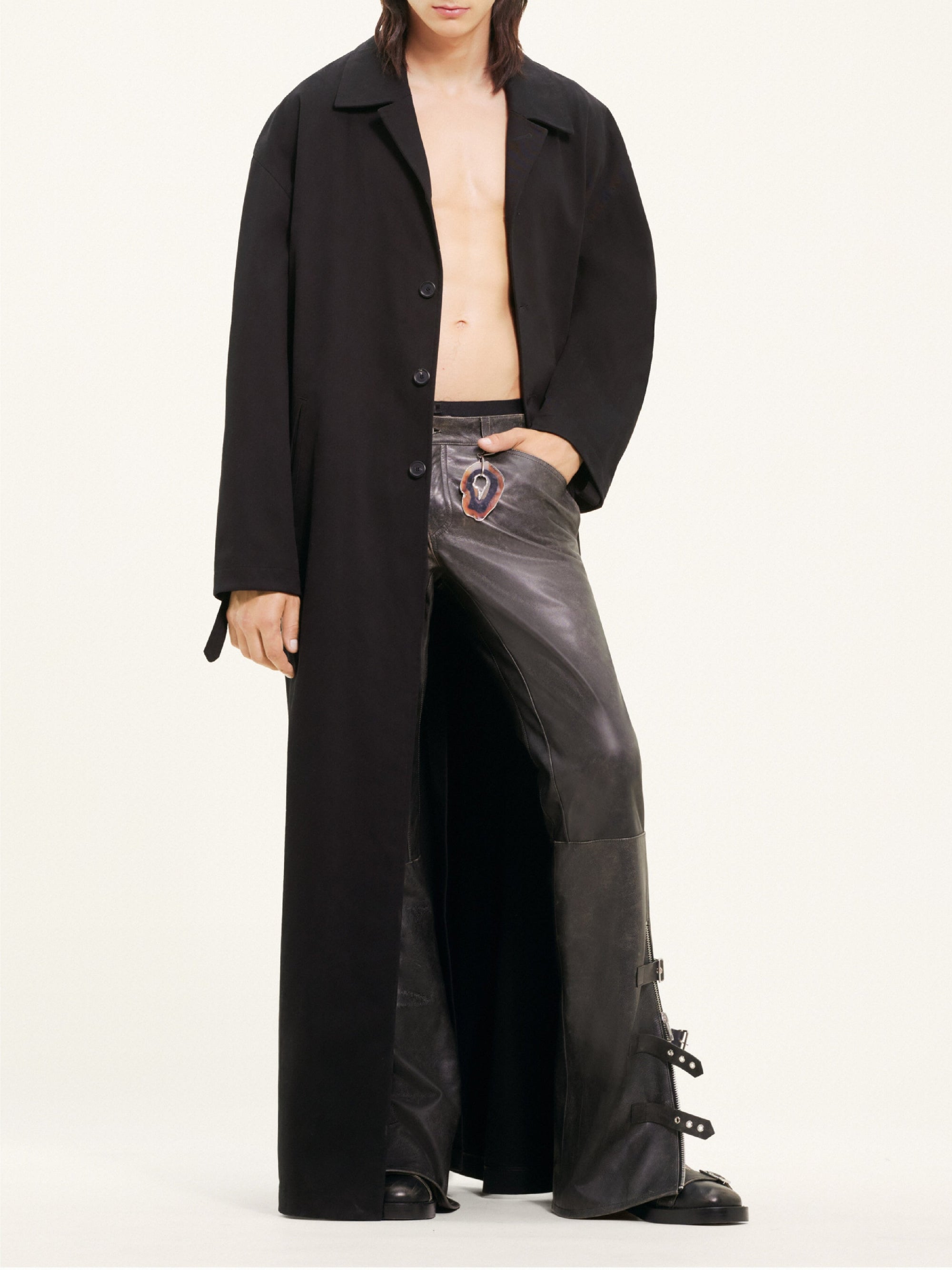 2pcs NEW / IMPERMÉABLE COCOON LONG  - Black