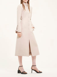 9pcs NEW / MANTEAU LONG À SANGLE  - Sand