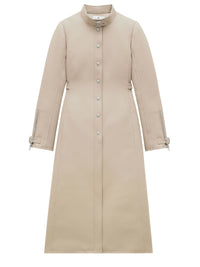 9pcs NEW / MANTEAU LONG À SANGLE  - Sand