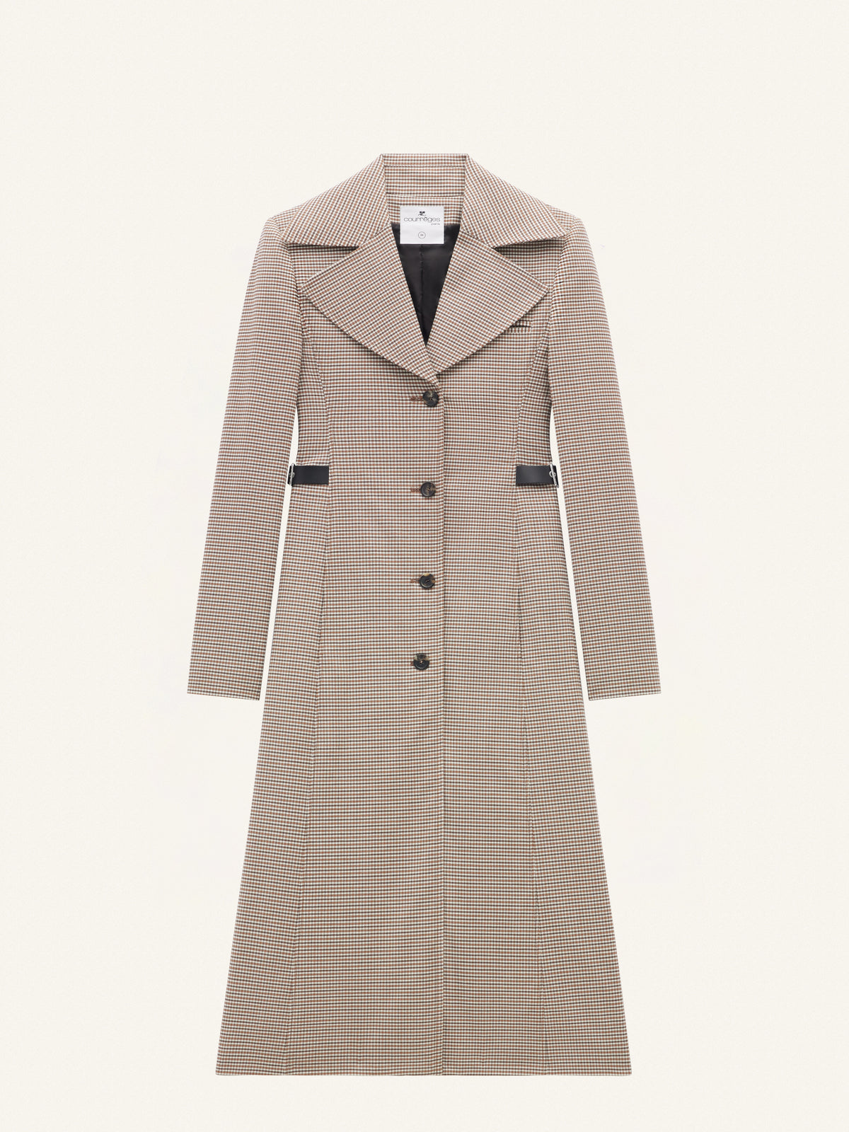 MAXI COLLAR CHECKED WOOL