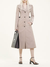 PRIX MARQUE : 450 / MAXI COLLAR CHECKED WOOL