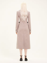 PRIX MARQUE : 450 / MAXI COLLAR CHECKED WOOL