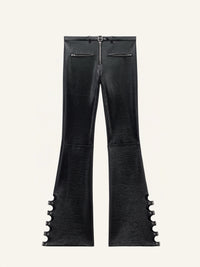 PRIX MARQUE : 150 / PANTALON BOOTCUT MULTI SANGLES EN VINYLE