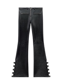 PRIX MARQUE : 150 / PANTALON BOOTCUT MULTI SANGLES EN VINYLE