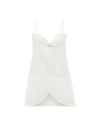 Robe Ellipse en sergé - Heritage White