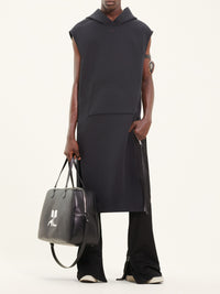 Robe tunique Cocoon à capuche - Black