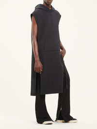 Robe tunique Cocoon à capuche - Black