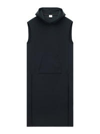Cocoon hooded tunic dress - Black