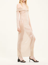 Robe longue asymétrique - Sand