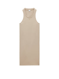Holistic long twill dress - Sand