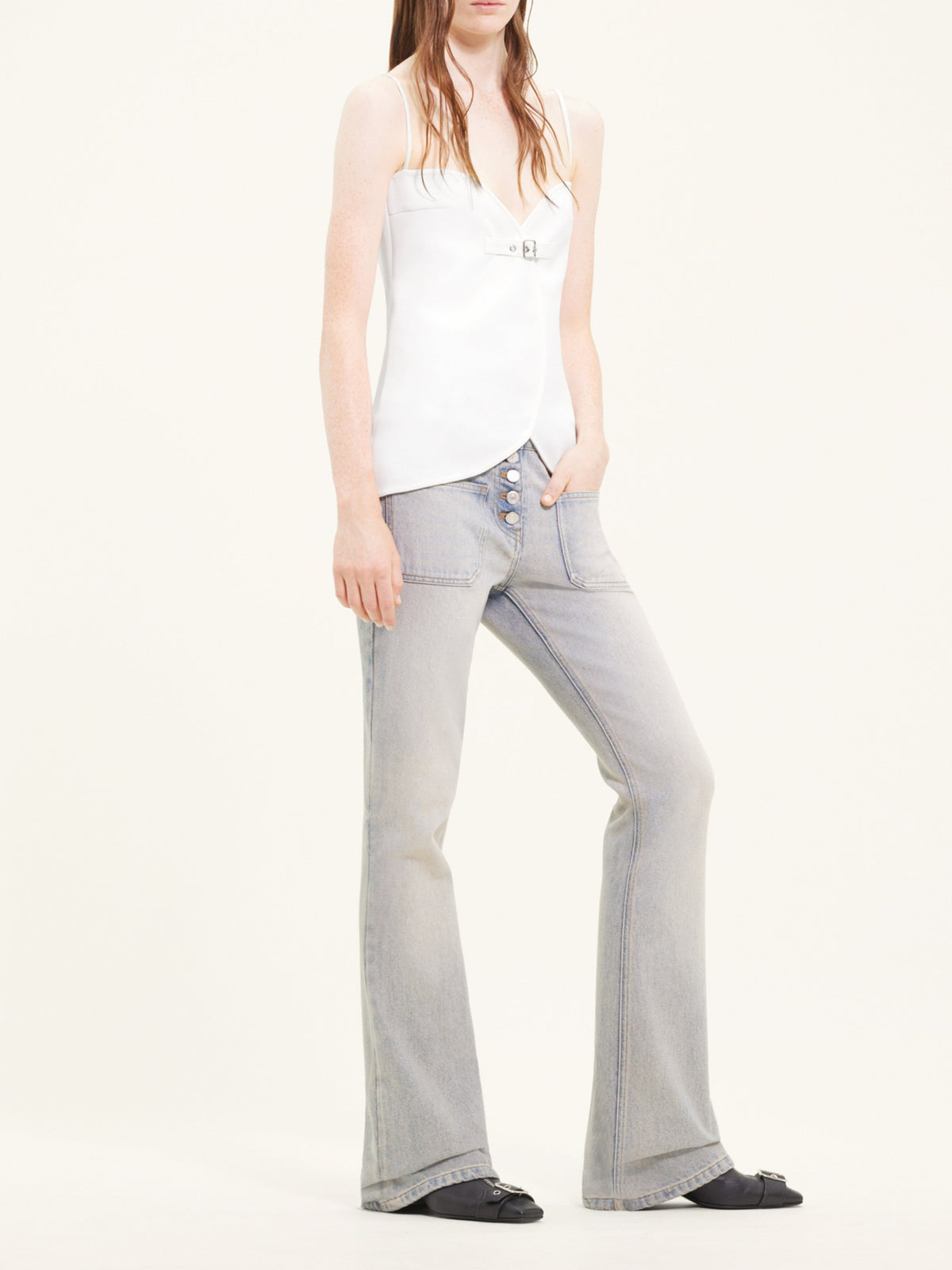 Top Ellipse en sergé - Heritage White