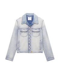 15pcs NEW / VESTE TRUCKER MULTIFLEX EN DENIM - Light blue wash