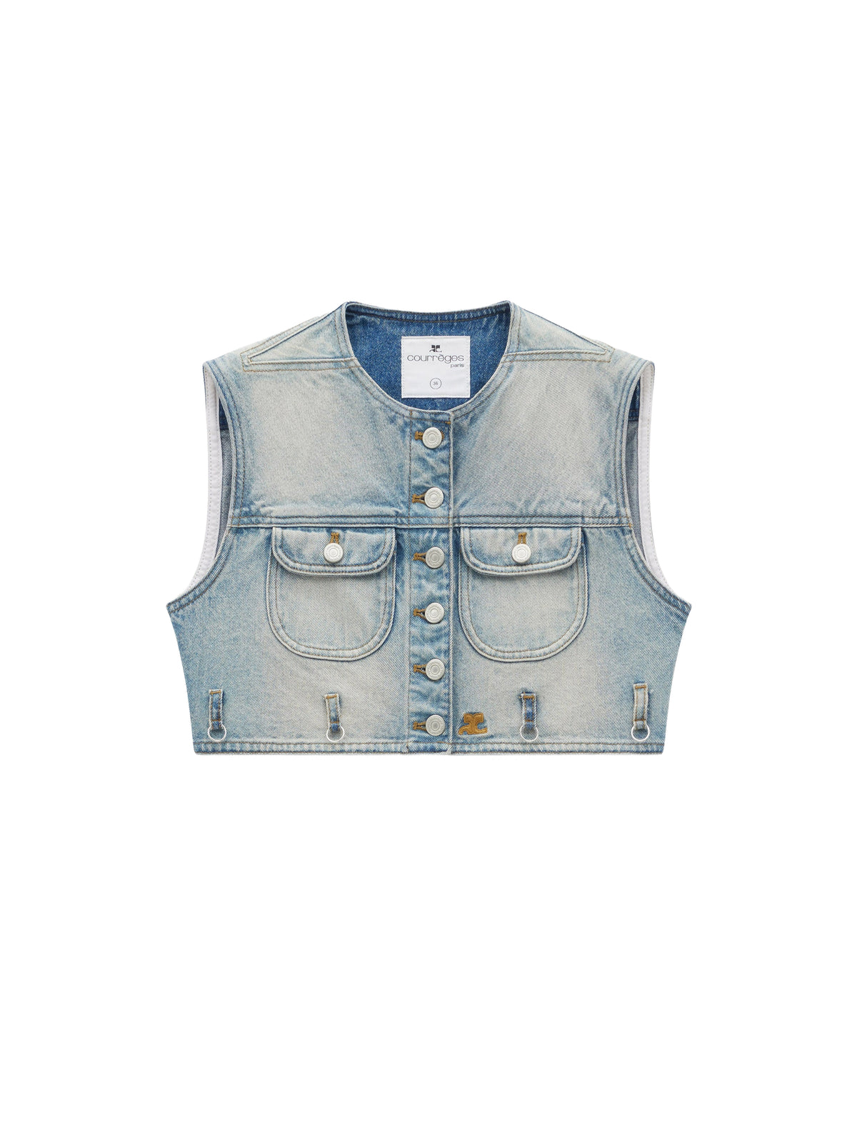 PRIX MARQUE : 120 / VESTE COURTE MULTIFLEX EN DENIM-34