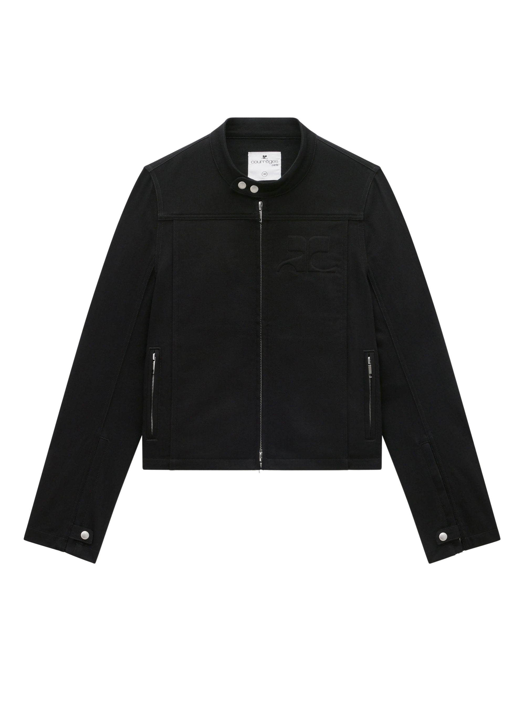 30pcs NEW / VESTE BIKER EN DENIM  - Black