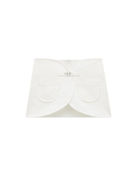 Mini jupe Ellipse en denim - Heritage White