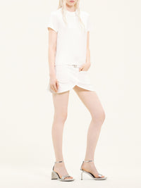 Mini jupe Ellipse en denim - Heritage White