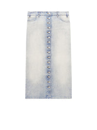 Multiflex Trucker denim skirt - Light Blue Wash