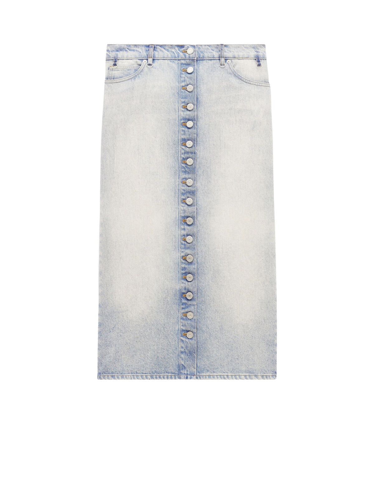 Multiflex Trucker denim skirt - Light Blue Wash