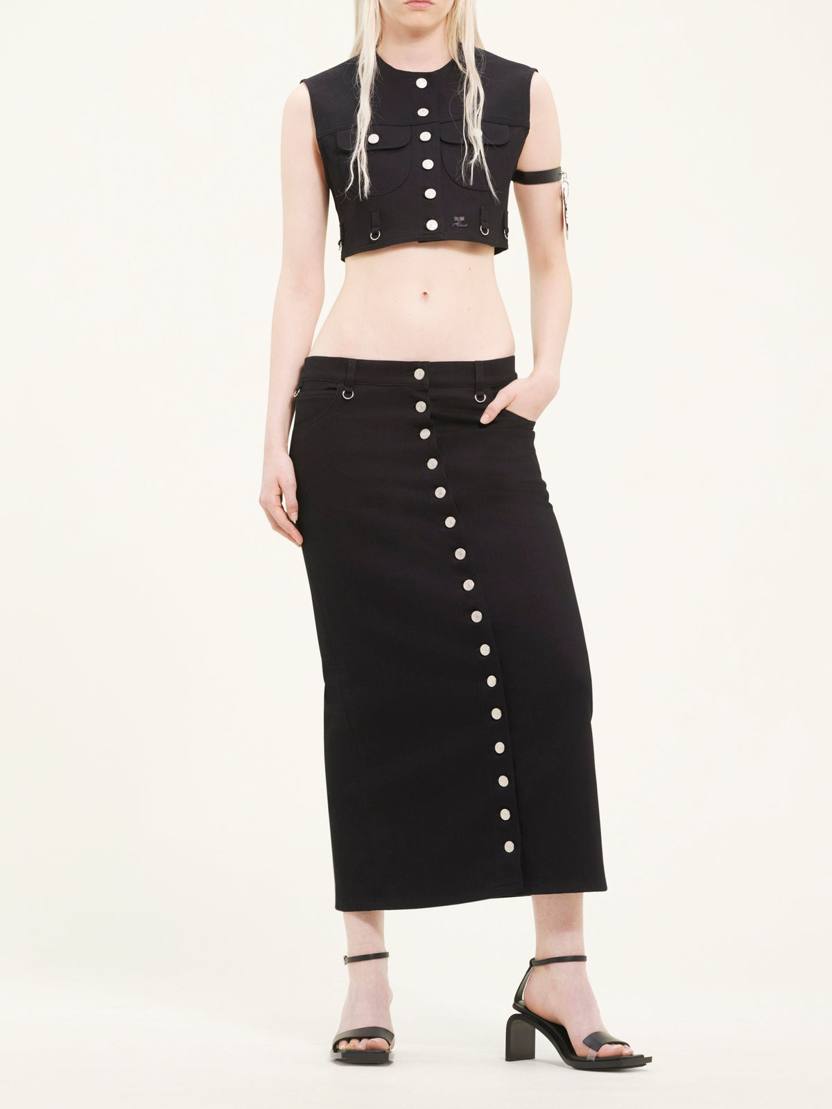 Jupe multiflex en denim - Black