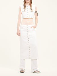 21pcs NEW / JUPE MULTIFLEX EN DENIM  - Heritage white