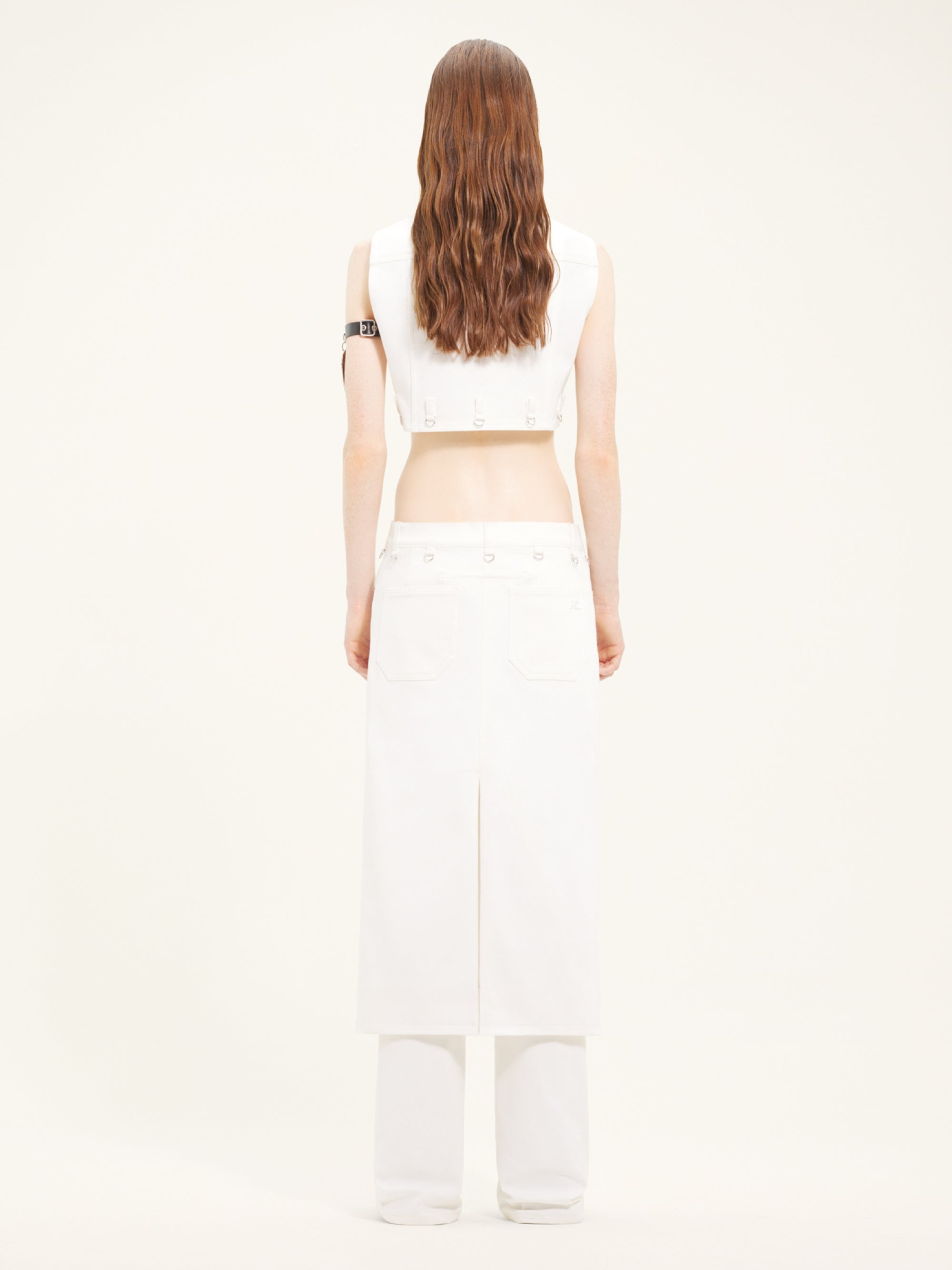 21pcs NEW / JUPE MULTIFLEX EN DENIM  - Heritage white