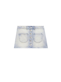 21pcs NEW / MINI JUPE MULTIFLEX EN DENIM  - Light blue wash