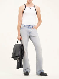 25pcs NEW / PANTALON BOOTCUT 70'S EN DENIM  - Light blue wash