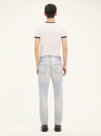 27pcs NEW / PANTALON 5 POCHES EN DENIM  - Light blue wash