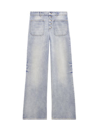 Pantalon baggy Trucker multiflex en denim - Light Blue Wash